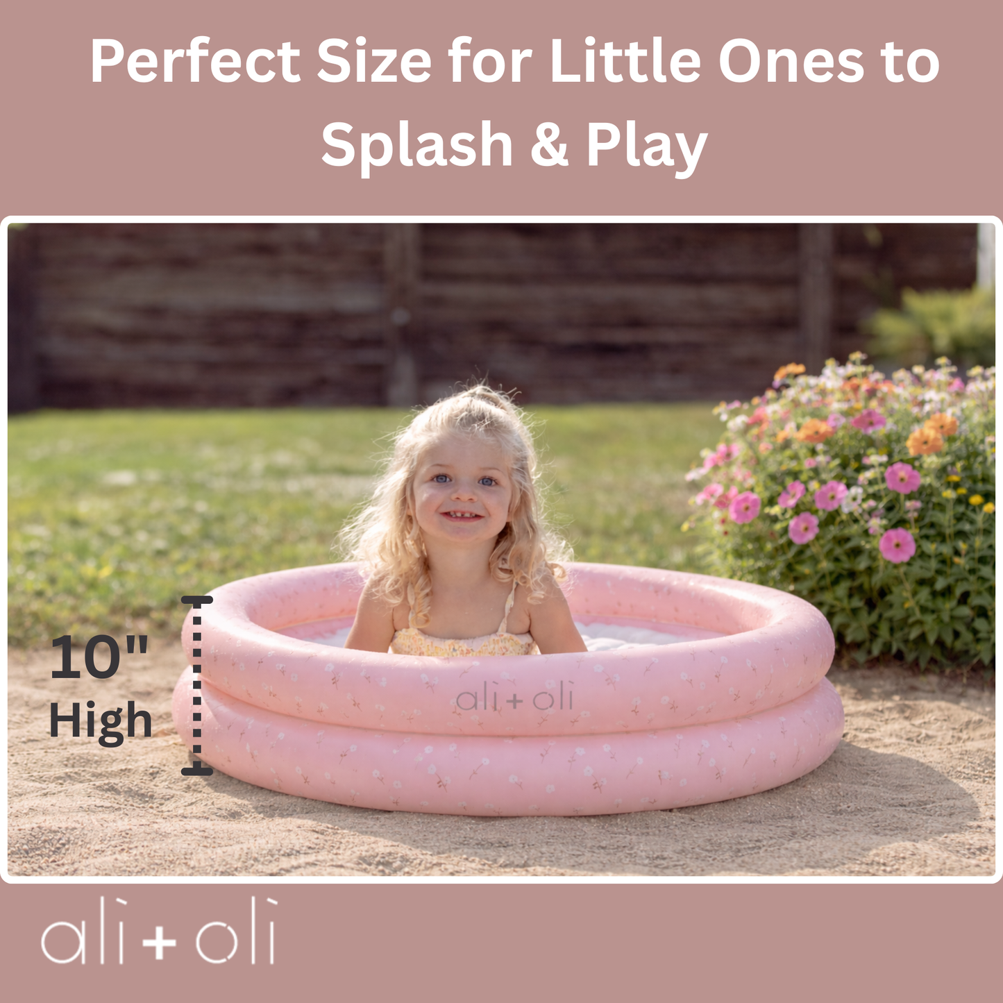 Ali+Oli Two-Ring Kiddie Pool (Peony)