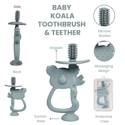 Ali+Oli Training Toothbrush Oral Care - Koala (Blue)