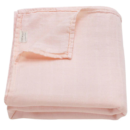 Soft Muslin Swaddle Blanket for Baby Light Pink 