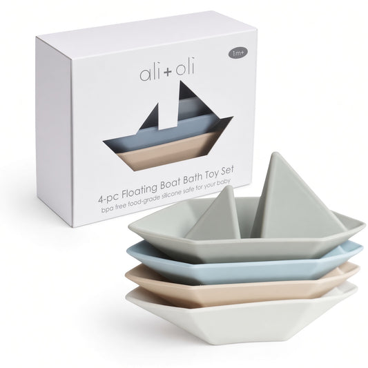 Ali+Oli (4-pc) Mini-Boat Bath Toy Set