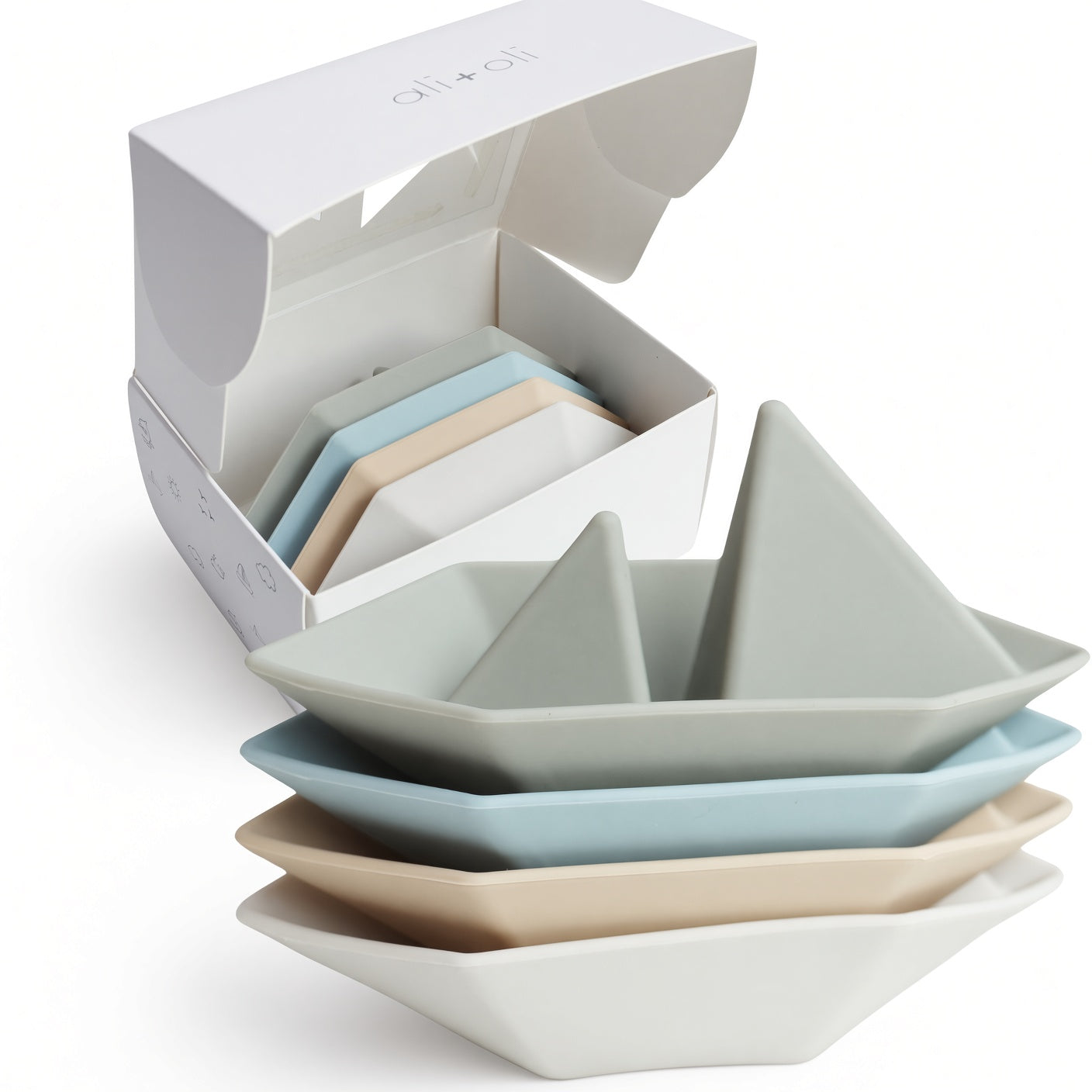Ali+Oli (4-pc) Mini-Boat Bath Toy Set