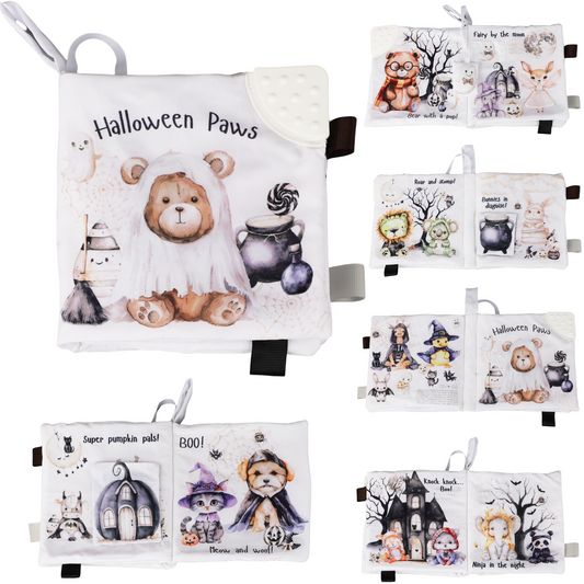 Ali+Oli Baby Cloth Crinkle Book –  Halloween Paws