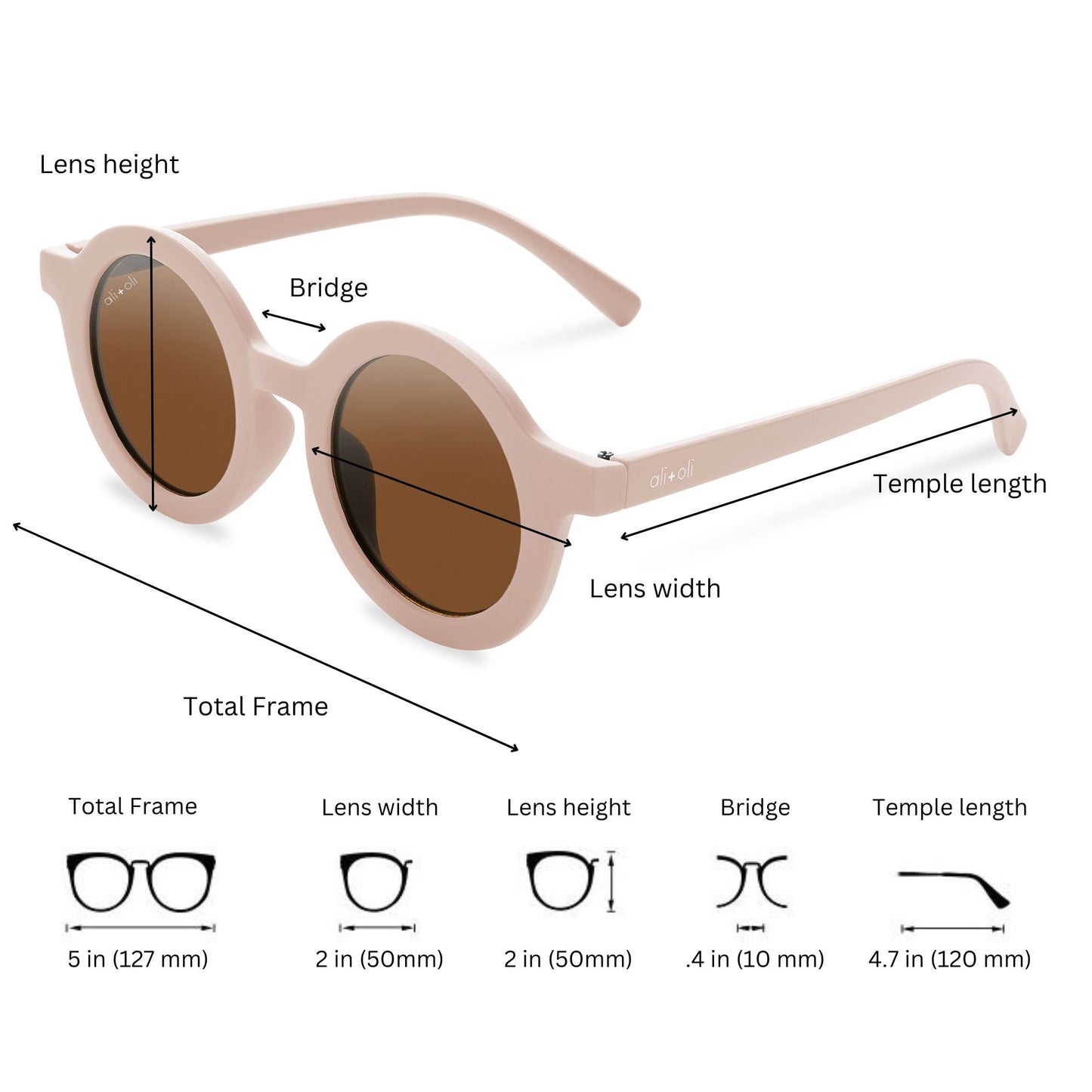 Ali+Oli Sunglasses for Kids (Pink Cream)