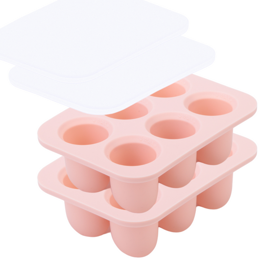 Freezer Trays (Pink) Set of 2 for Baby Food, Purees, and Breast Milk