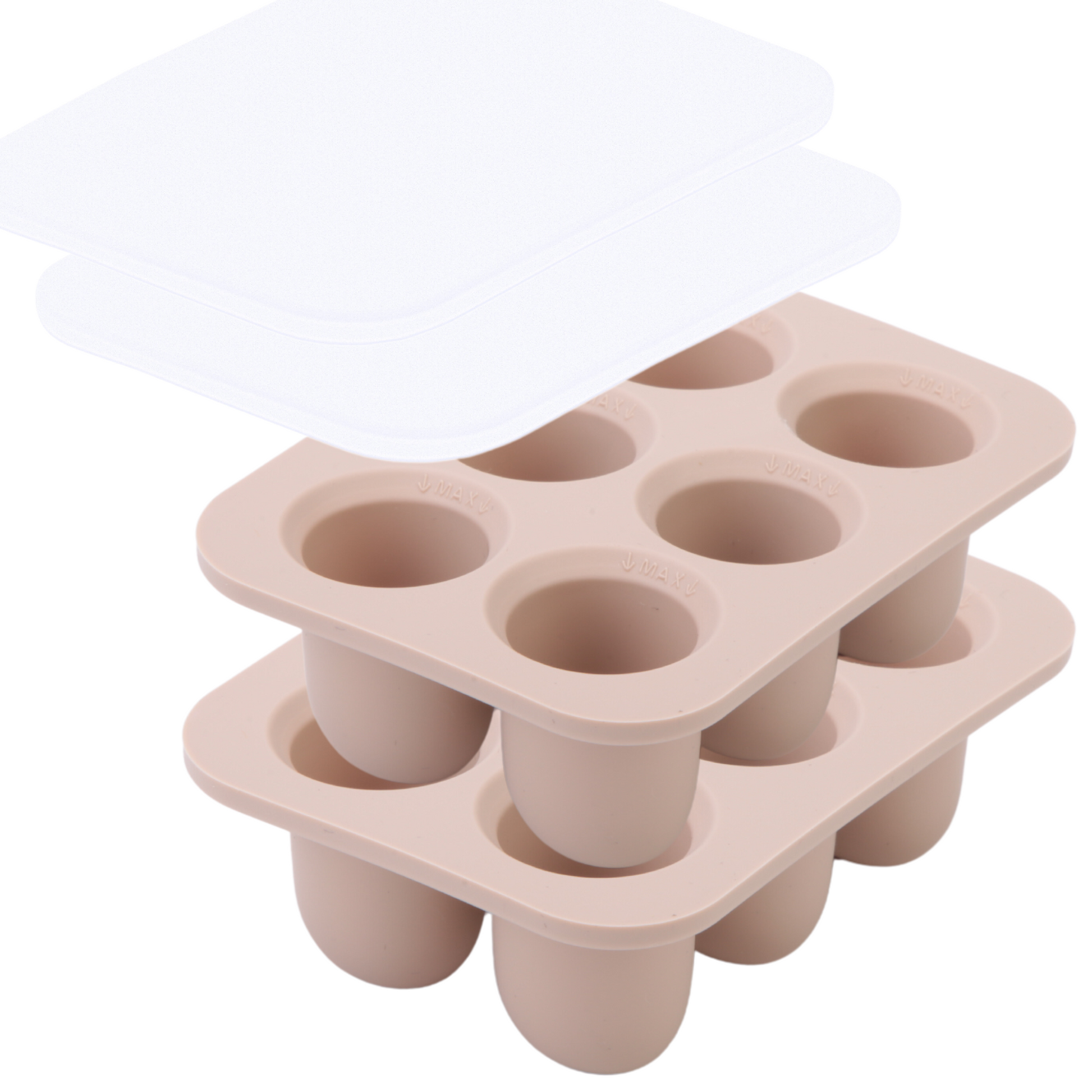 Silicone Baby Food and Breast Milk Freezer Tray with Lid