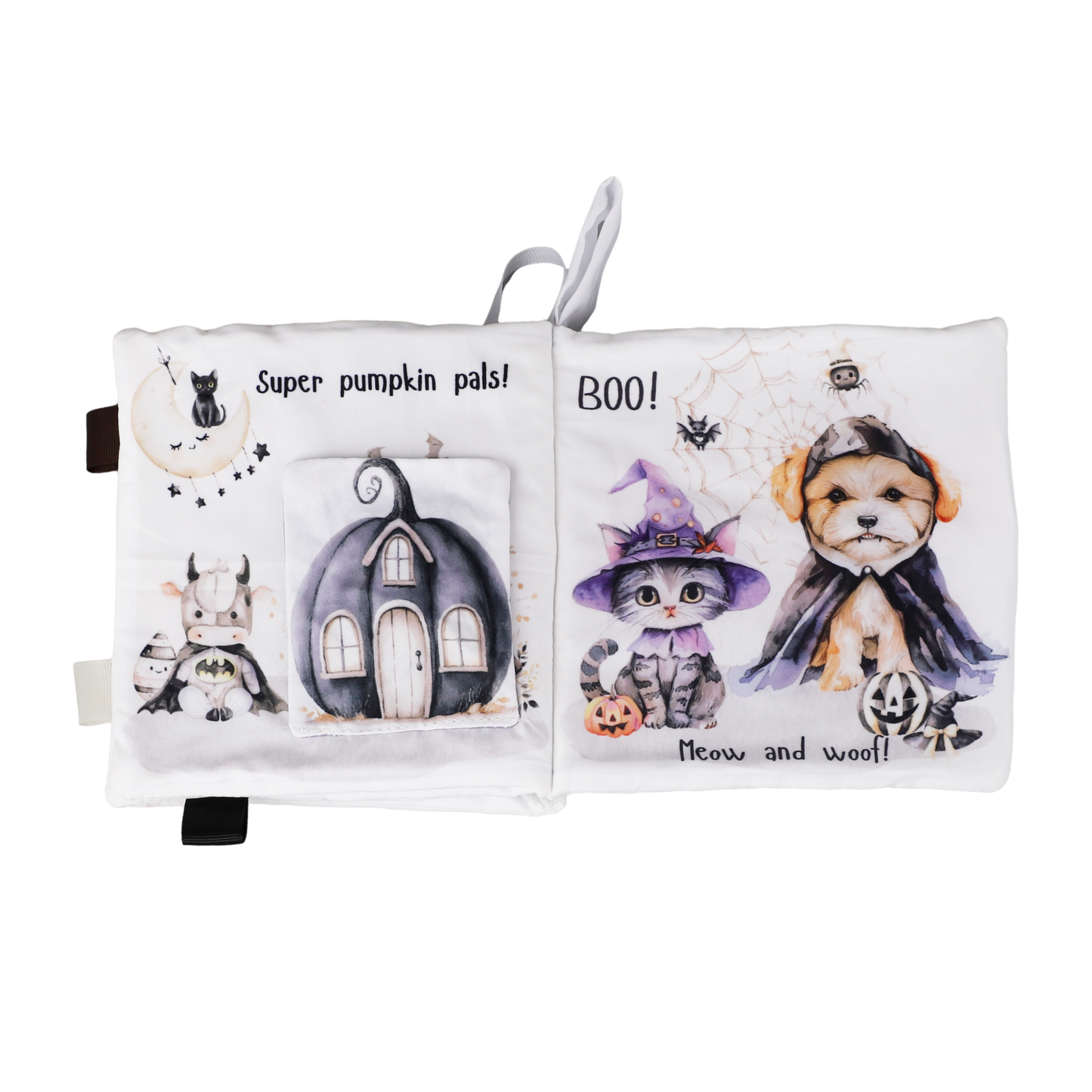 Ali+Oli Baby Cloth Crinkle Book –  Halloween Paws