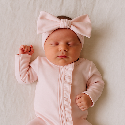 Pink head bow