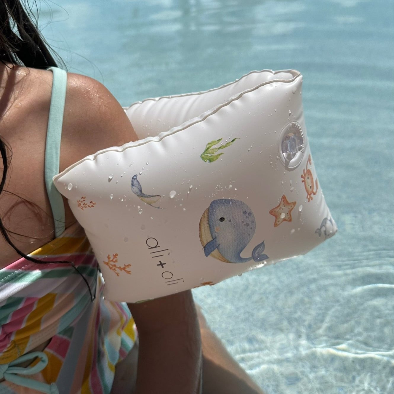 Ali+Oli Swim Arm Band Wings Inflatable Float  (Undersea)