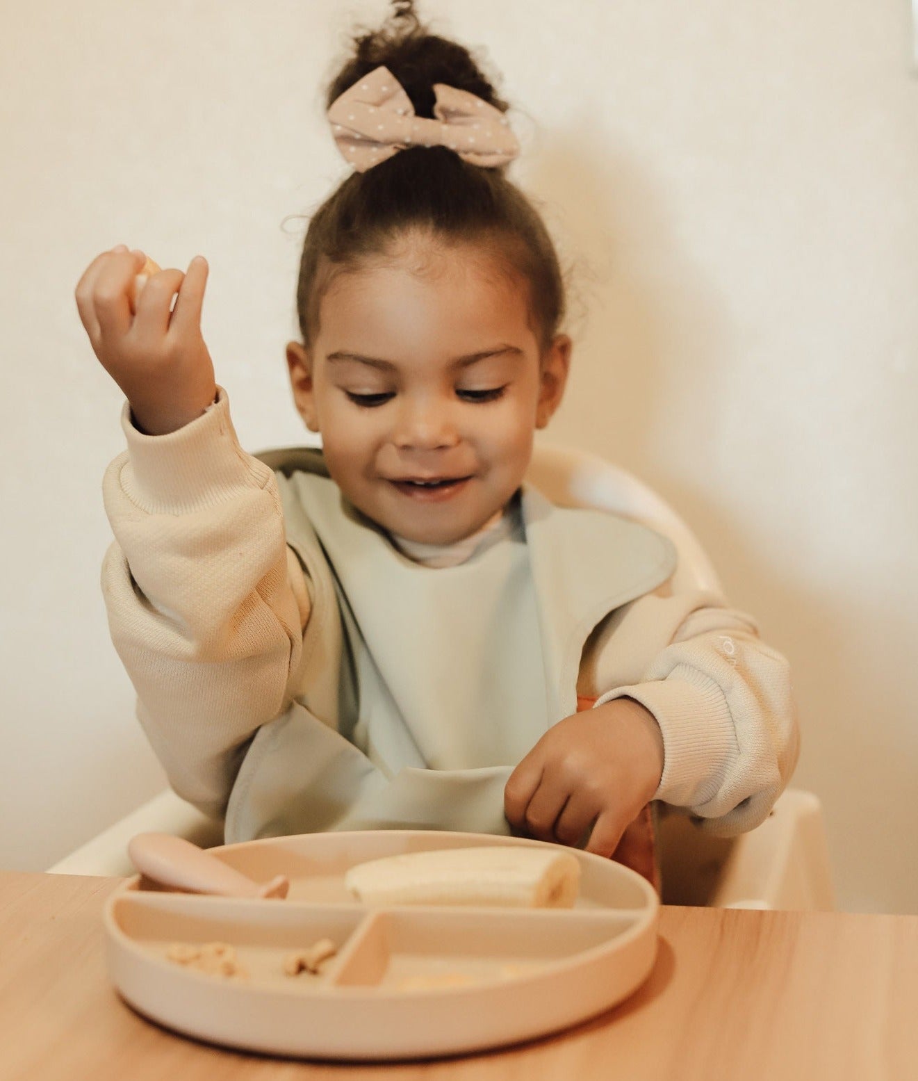 Ali+Oli Smock Bib for Baby & Toddler (2-pc) Long & Short Sleeve Set (Dino, Mint)