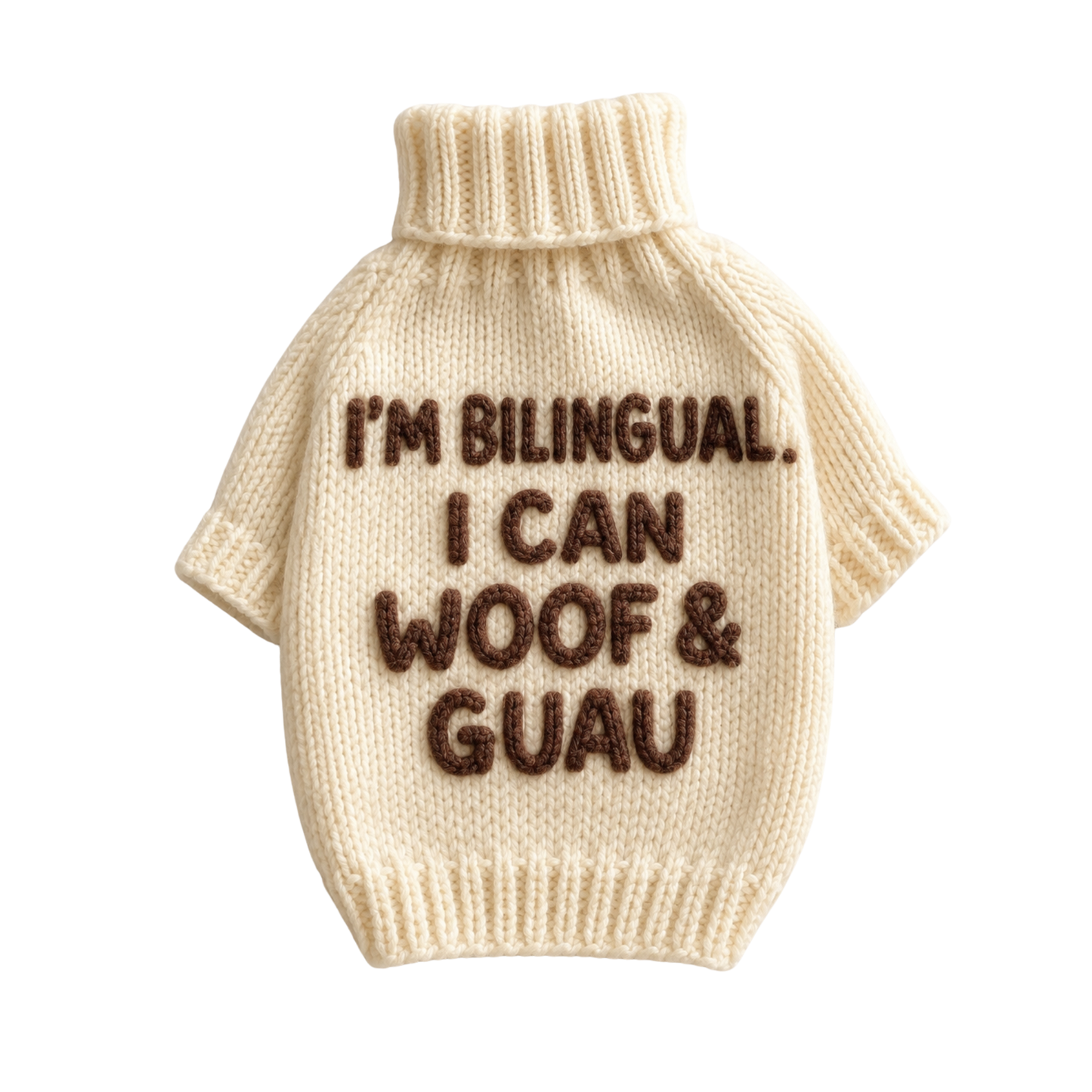 I Can Woof & Guau Dog Sweater