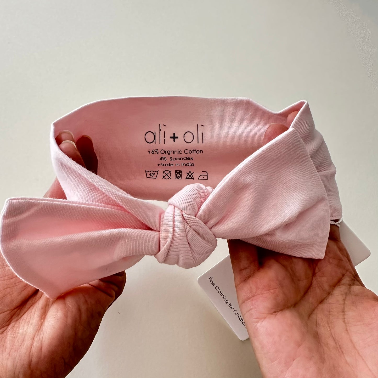 Ultra-Soft Organic Cotton Knotted Bow (Blush)