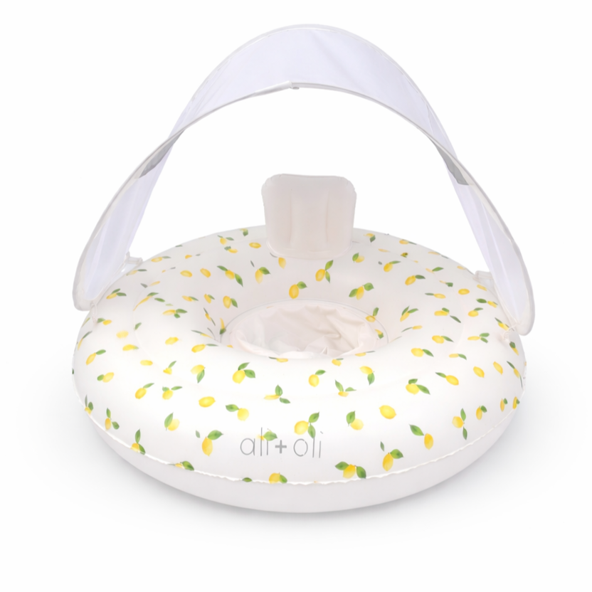 Ali+Oli Baby Swim Seat Ring Pool Float (Lemons)