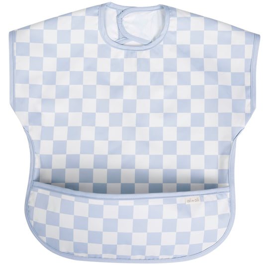 Baby Bib blue checkers 