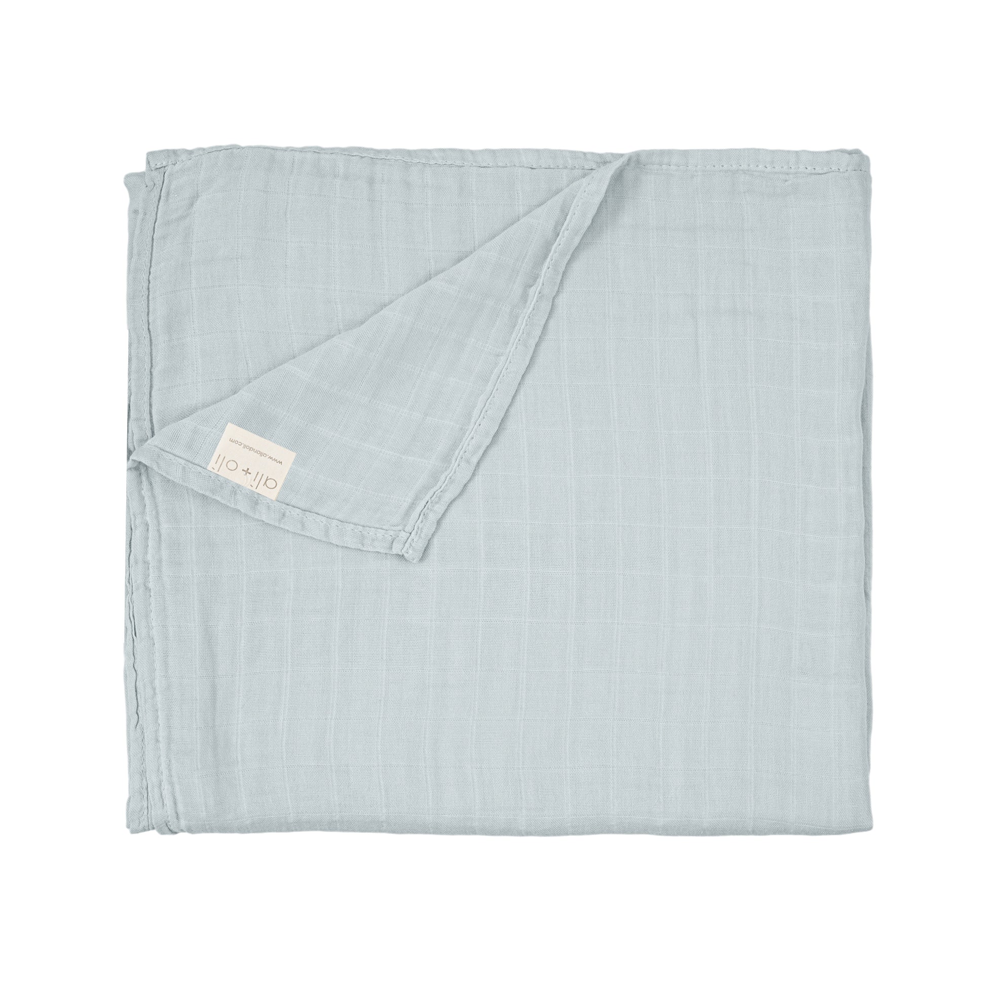 Light Blue baby blanket soft bamboo newborn large