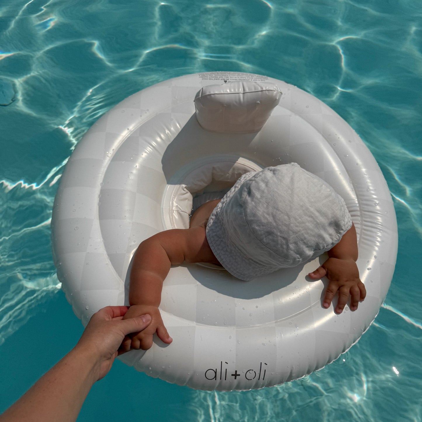 Ali+Oli Baby Swim Seat Ring Pool Float (Checkers)