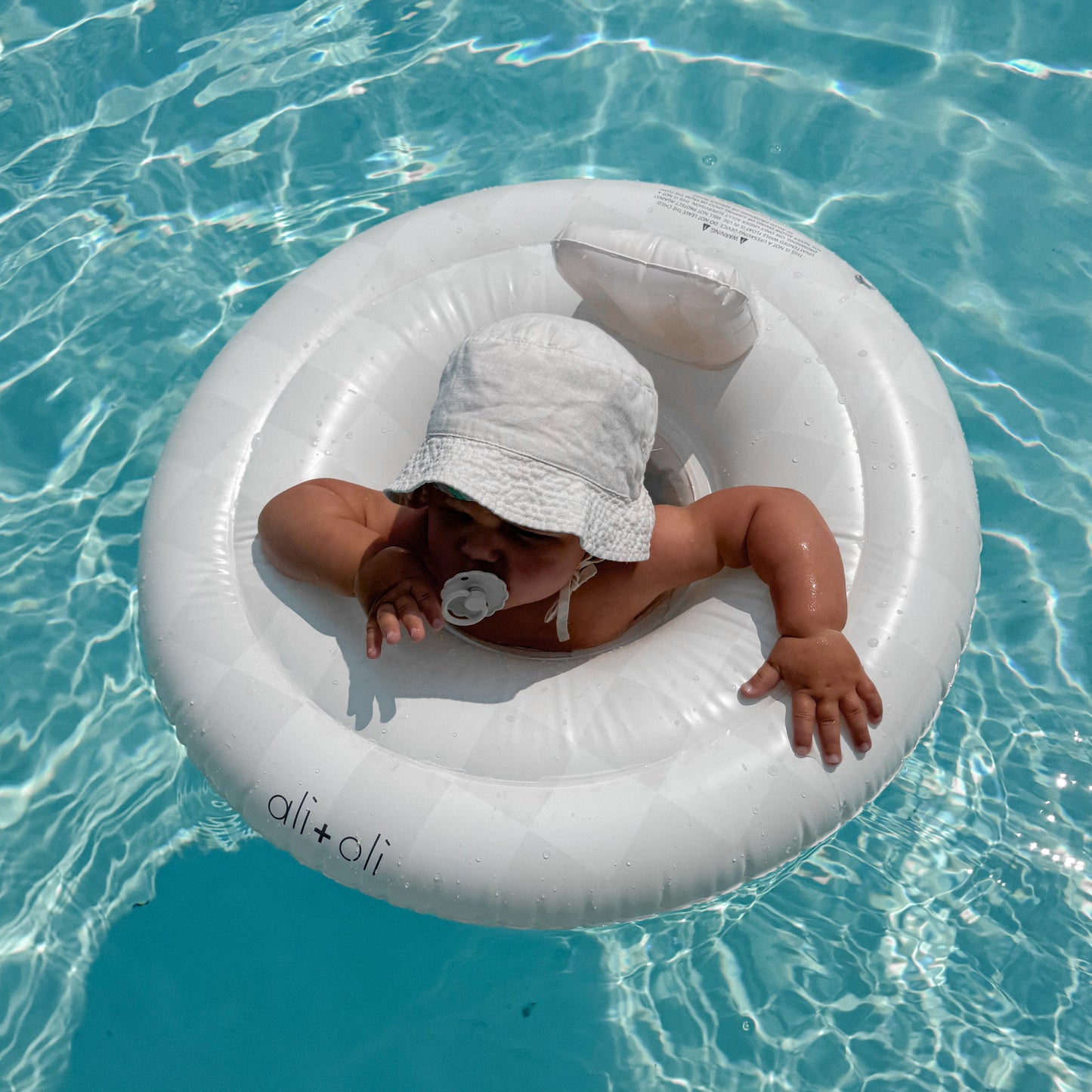 Ali+Oli Baby Swim Seat Ring Pool Float (Checkers)