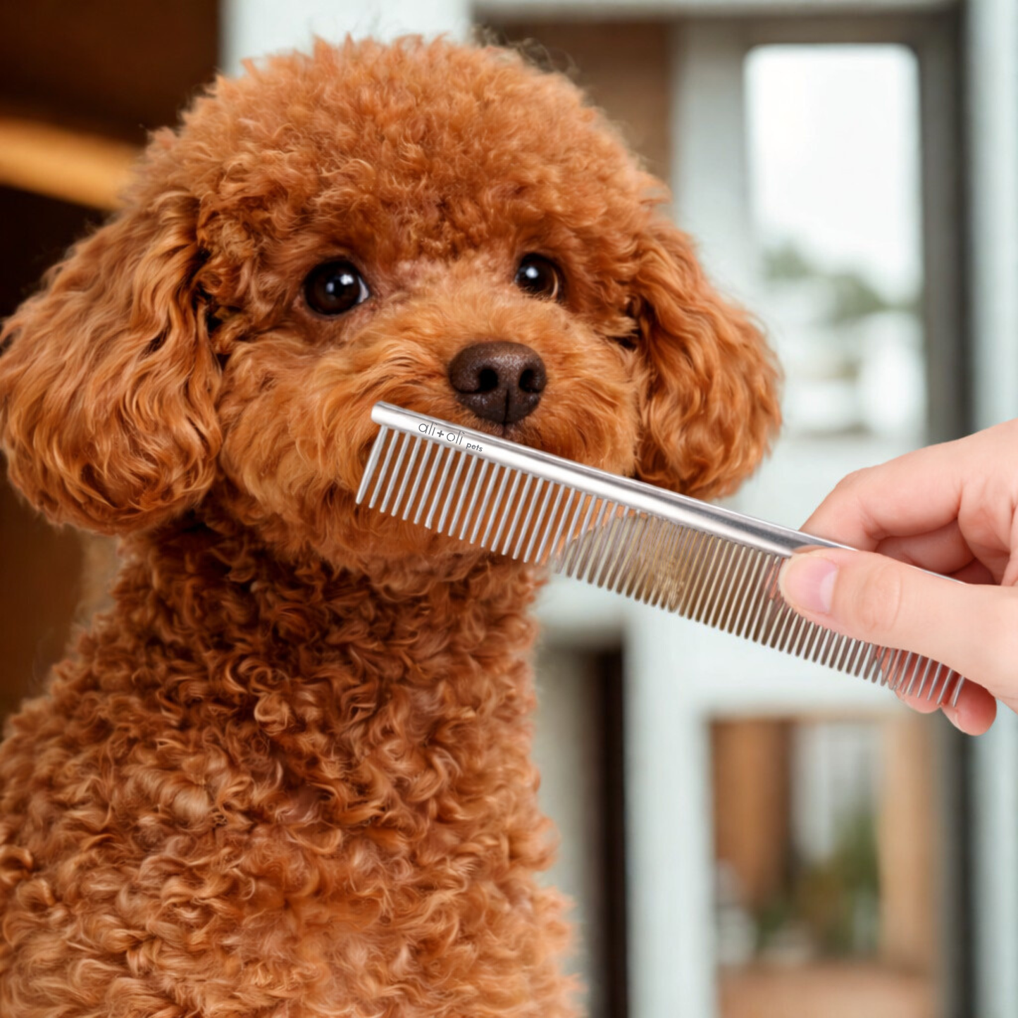 Ali+Oli Pets Stainless Steel Grooming Comb for Dogs & Cats