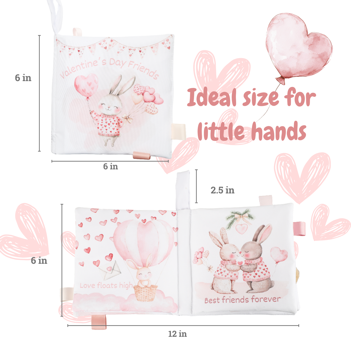 Ali+Oli Baby Cloth Crinkle Book –  Valentines