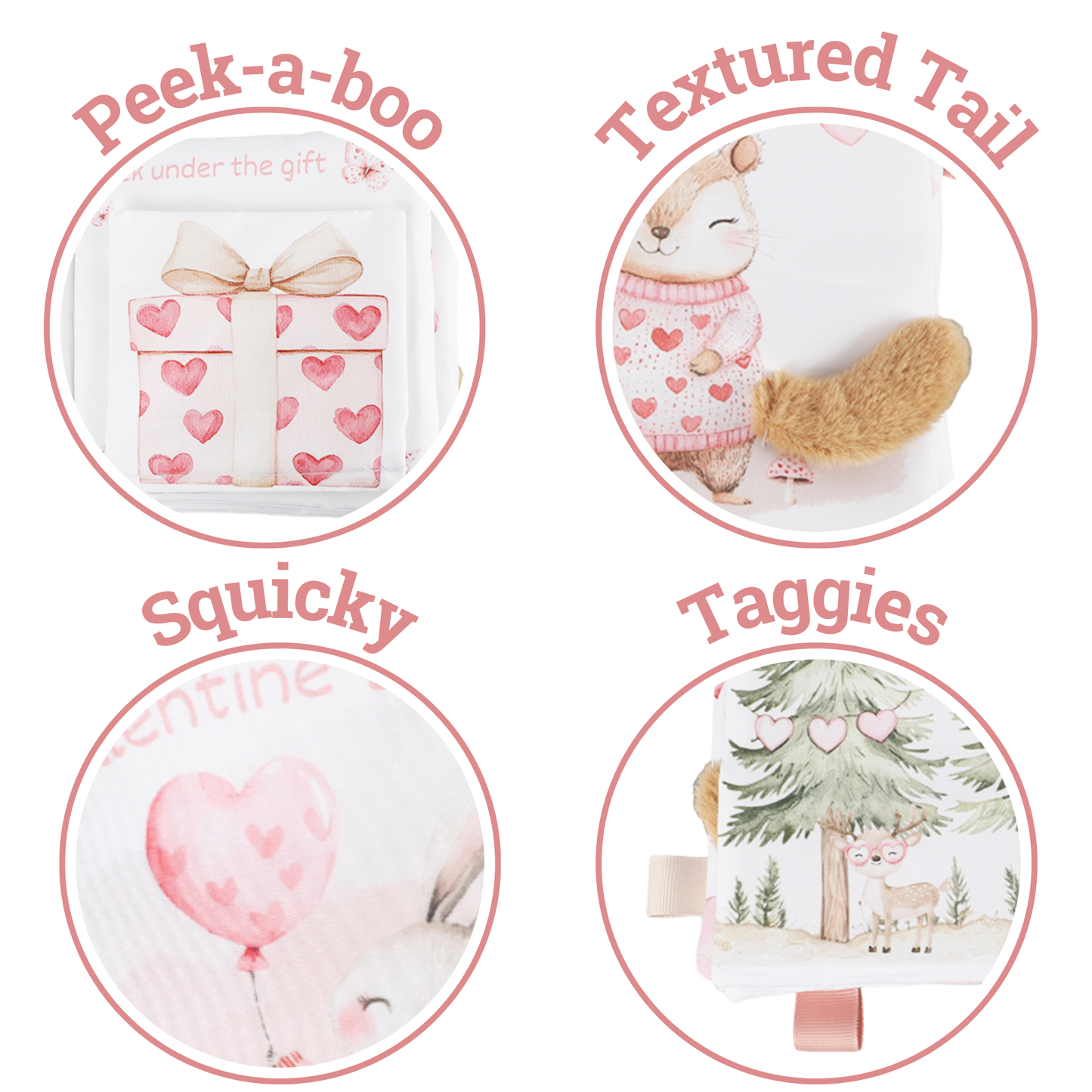 Ali+Oli Baby Cloth Crinkle Book –  Valentines