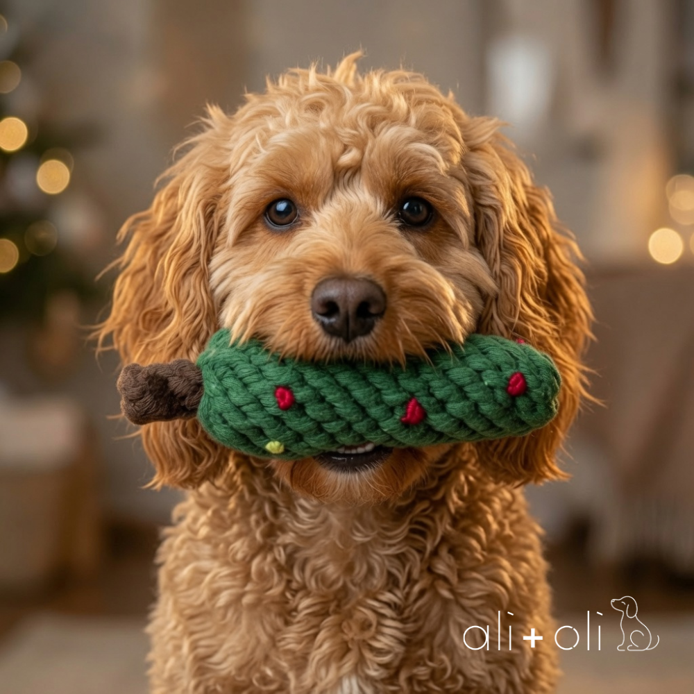 Ali+Oli Pets Christmas Tree Cotton Rope Dog Toy