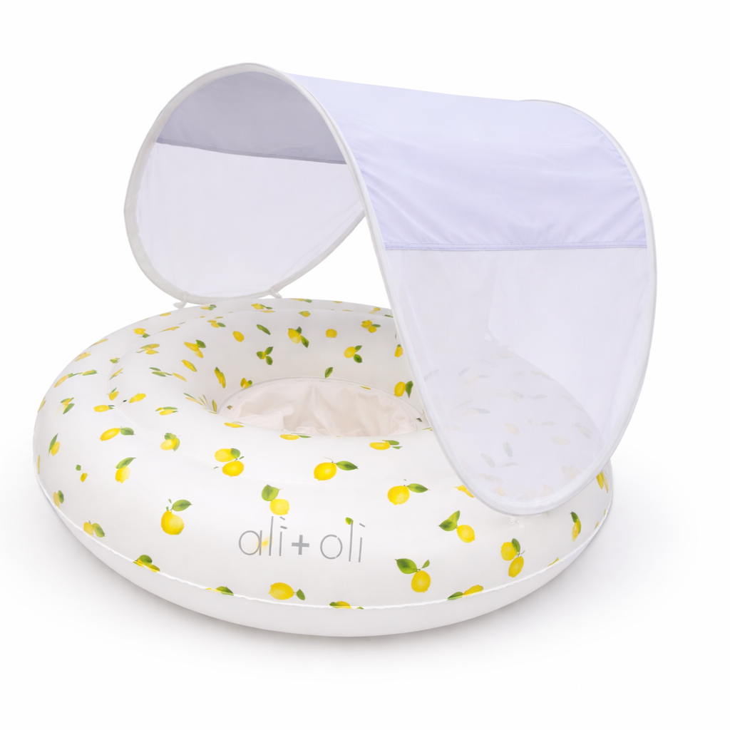 Ali+Oli Baby Swim Seat Ring Pool Float (Lemons)