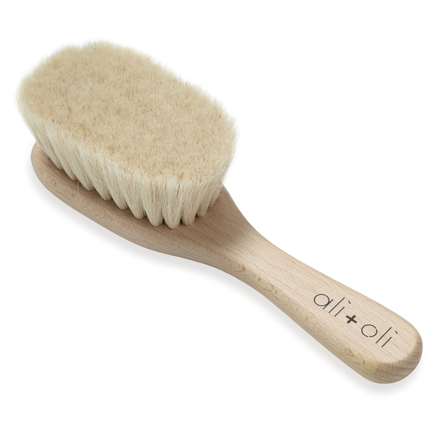 Newborn baby brush natural wood and goat hair made in germany