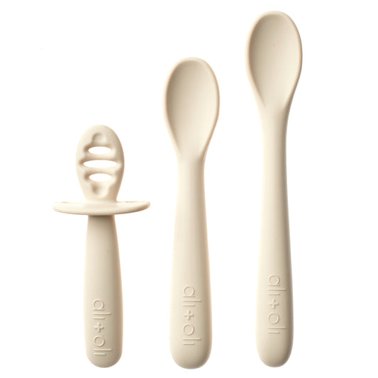 Ali+Oli (3-pc) Multi Stage Spoon Set for Baby (Coco) 6m+