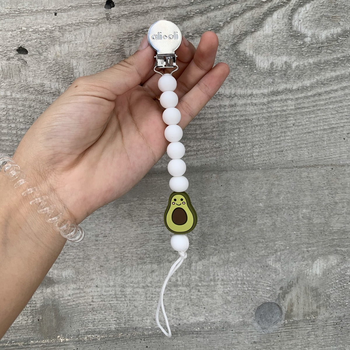 Avocado Pacifier Ali+Oli Pacifier Clip (Avocado)