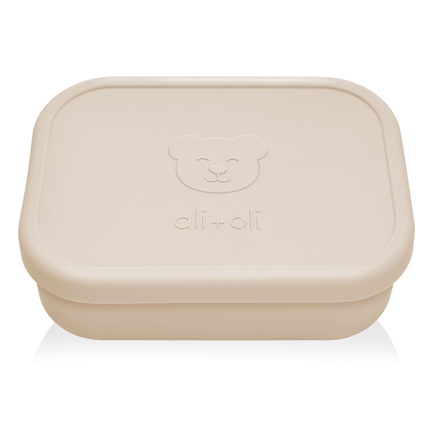 Ali+Oli Reusable Silicone Bento Box - 3 Compartments - Leakproof (Coco)