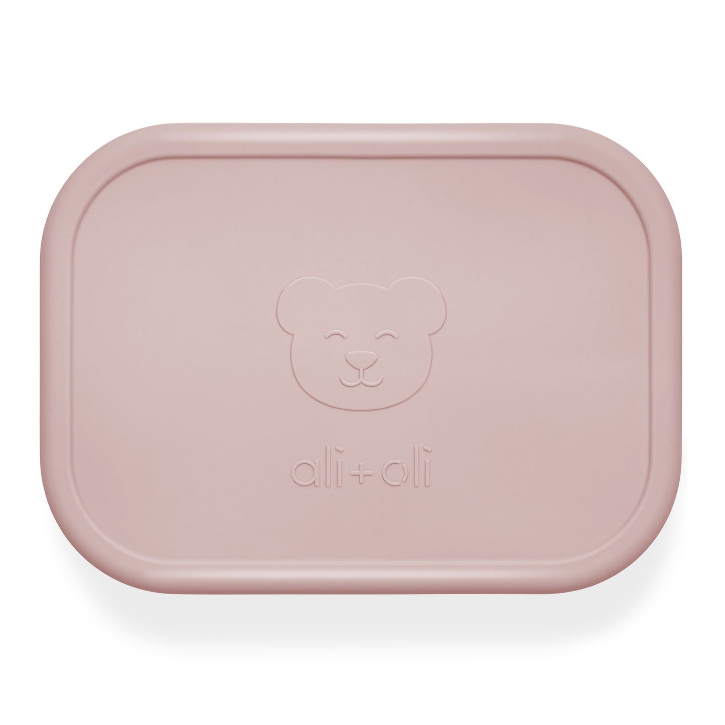 Ali+Oli Reusable Silicone Bento Box - 3 Compartments - Leakproof (Rose)