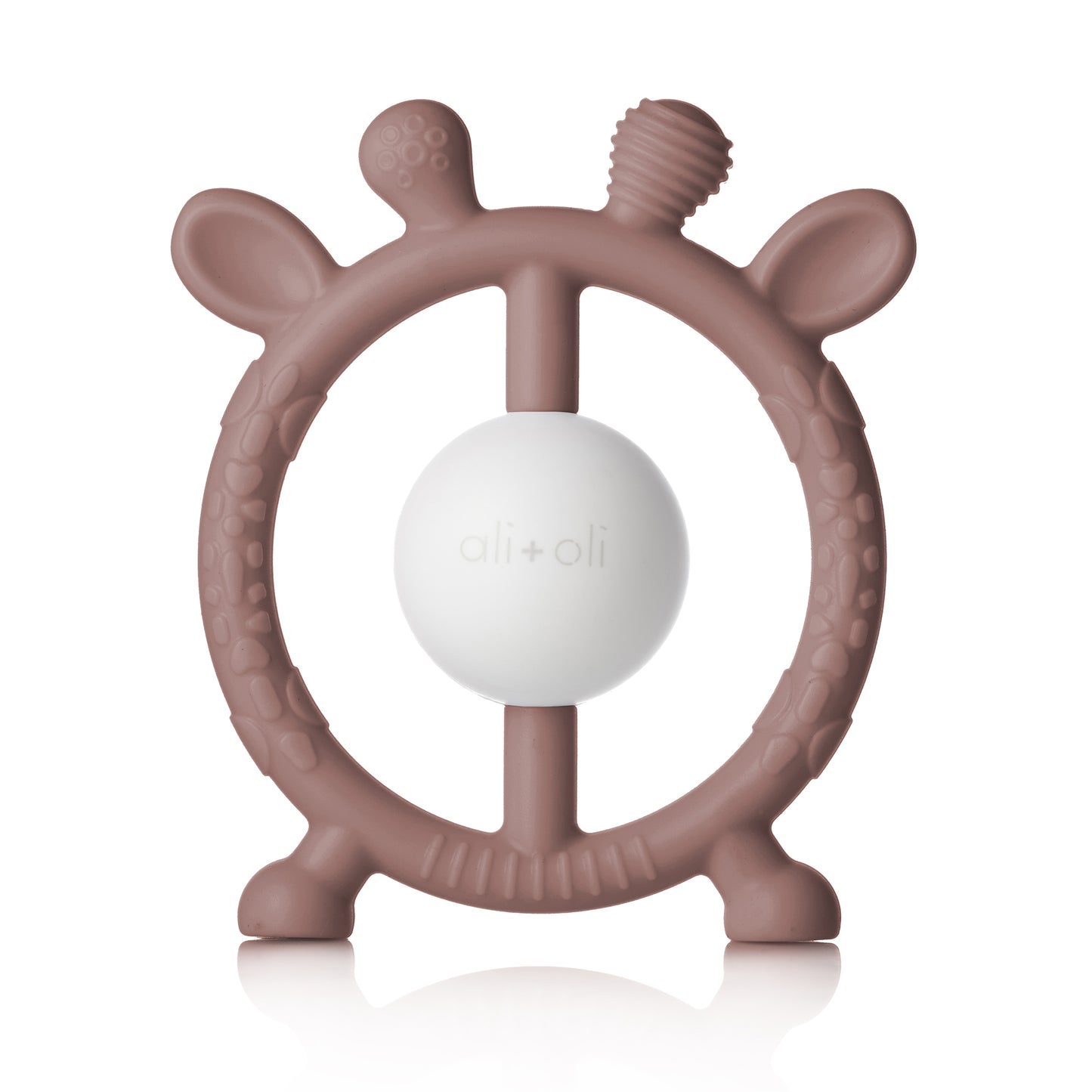 Ali+Oli Giraffe Teether and Rattle (Berry)