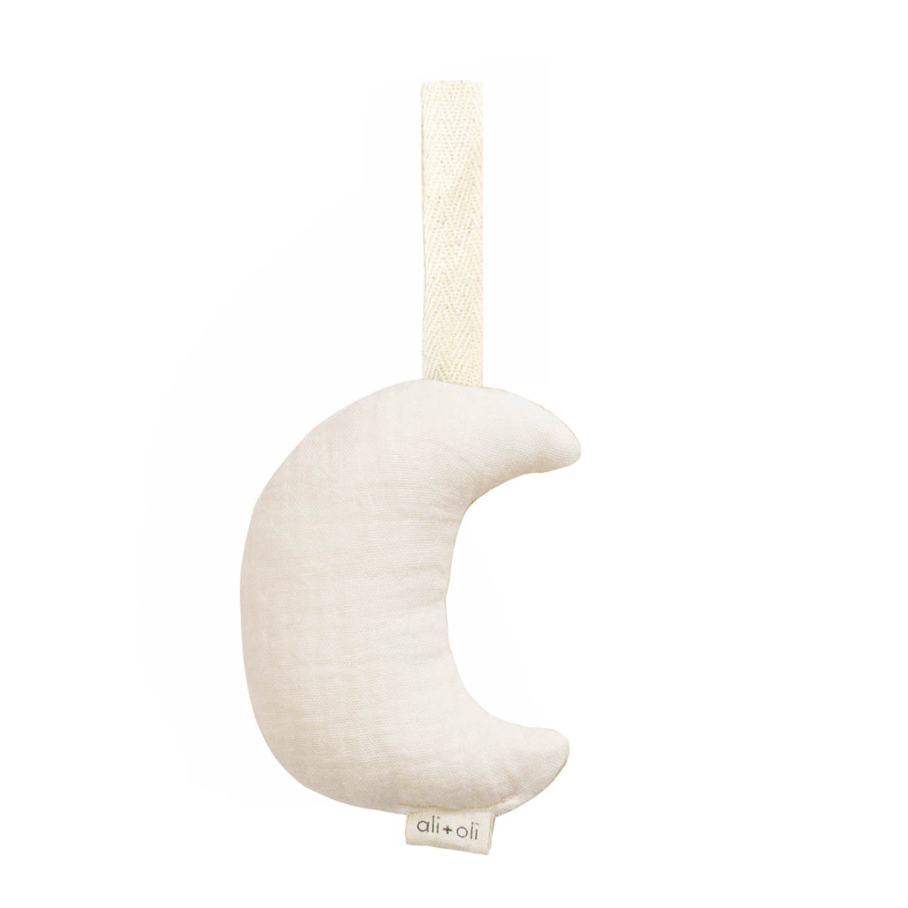 Ali+Oli Plush Moon Pacifier Holder (Ivory)