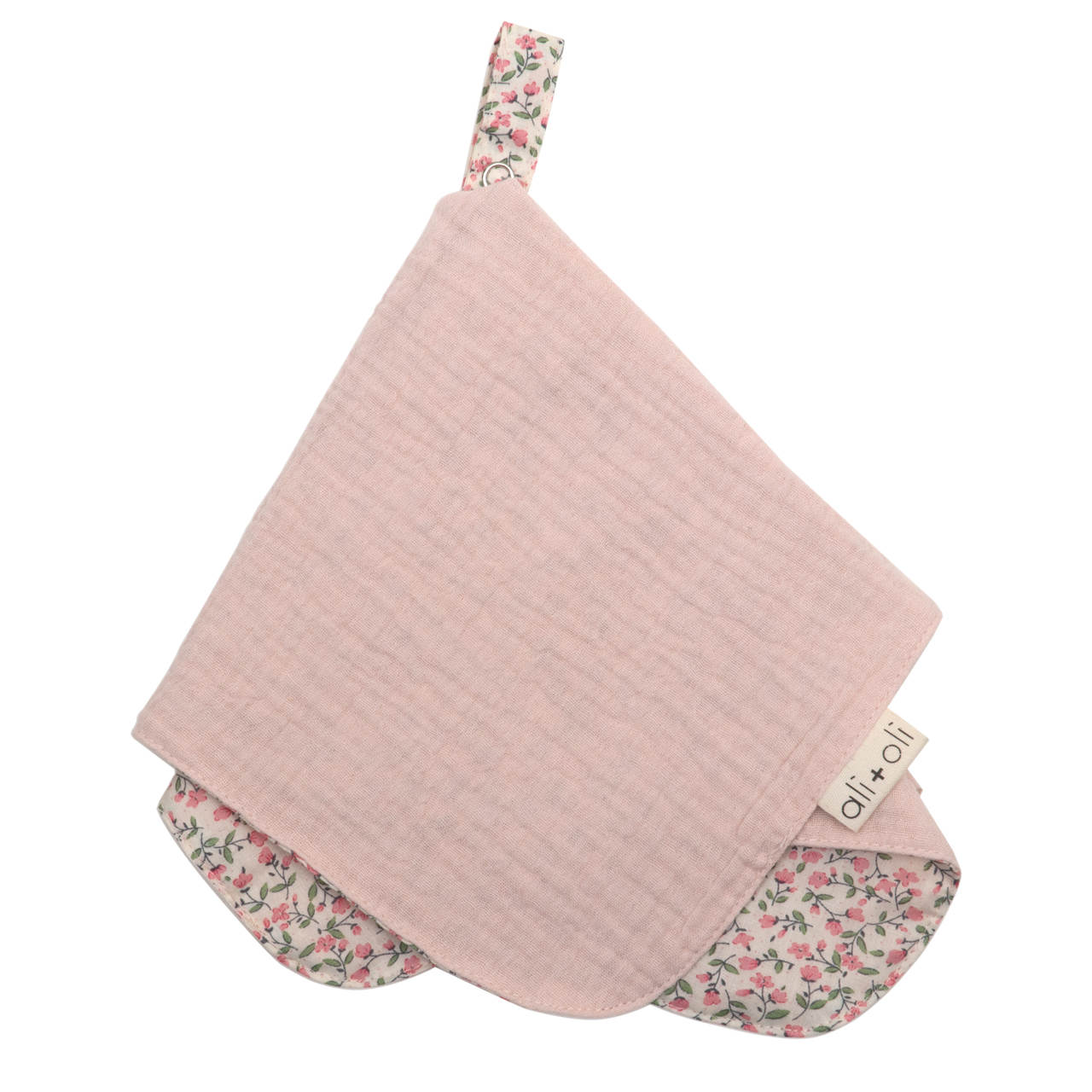 Ali+Oli Pacifier Blanket Holder (Pink/Flowers)