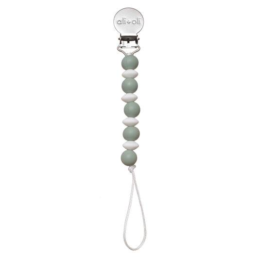 Ali+Oli Pacifier Clip Holder for Baby | Mini Lentil (Mint)