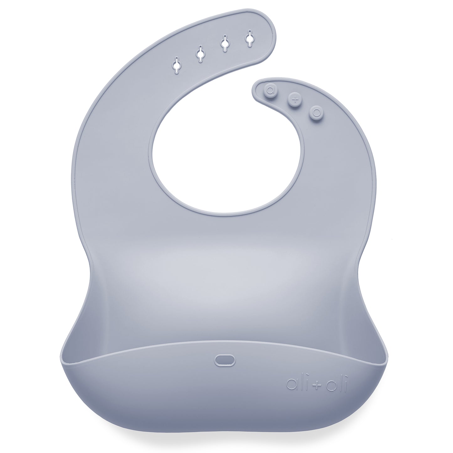 Ali+Oli Silicone Roll-Up Baby Bib (Pebble)