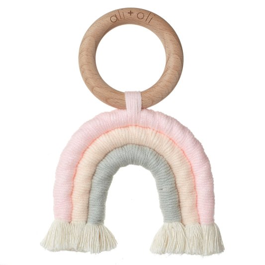 Mini-Macramé Rainbow Teething Toy for Baby (Cotton)