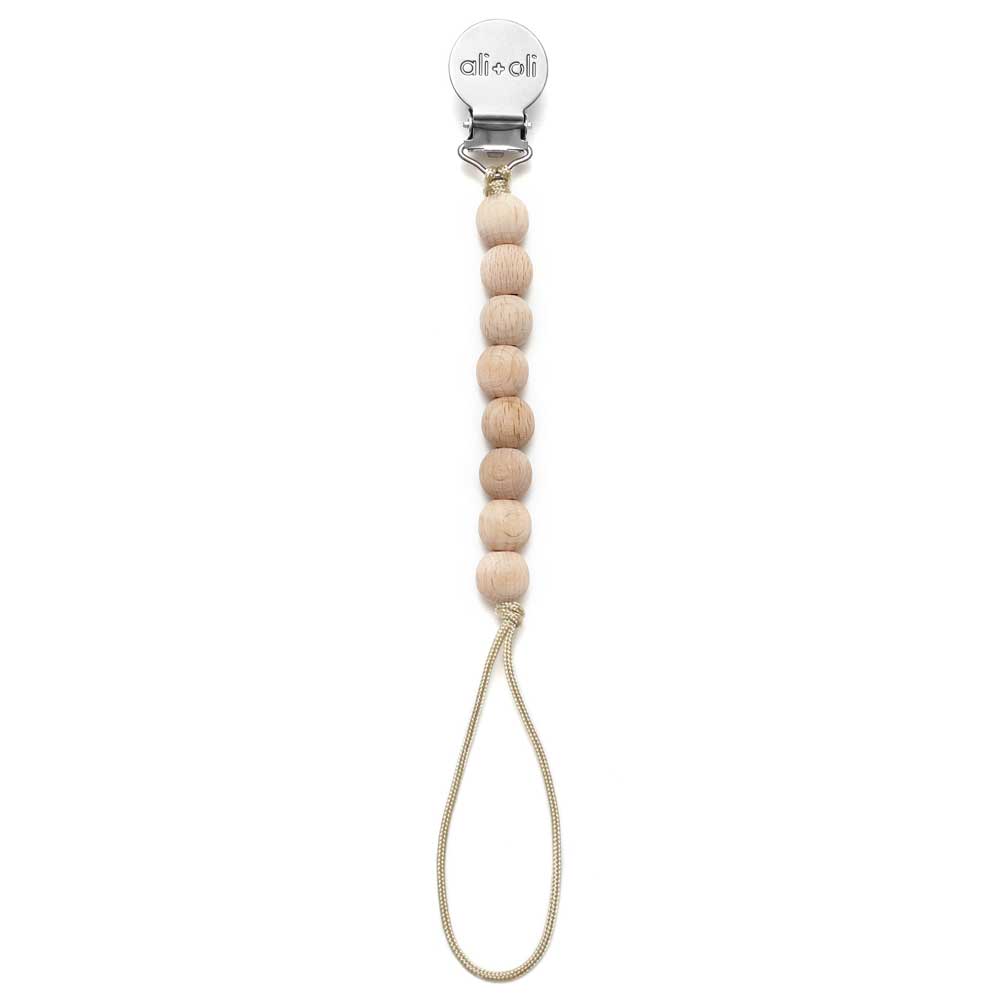 Ali+Oli Pacifier Clip All beech Natural Wood