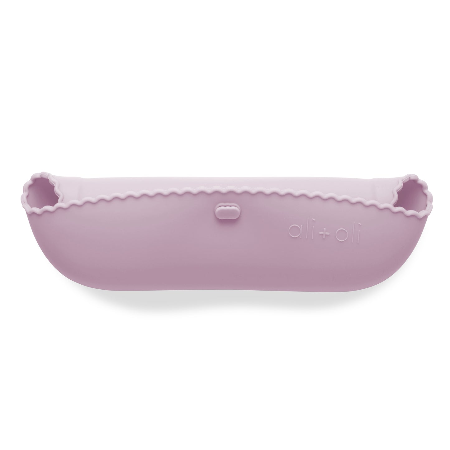 Ali+Oli Silicone Roll-Up Baby Bib (Lilac) Wavy Edge