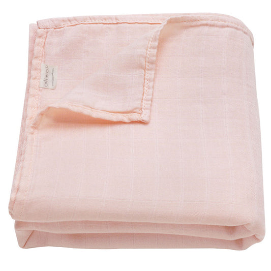 Ali+Oli Muslin Swaddle Blanket (Soft Pink)