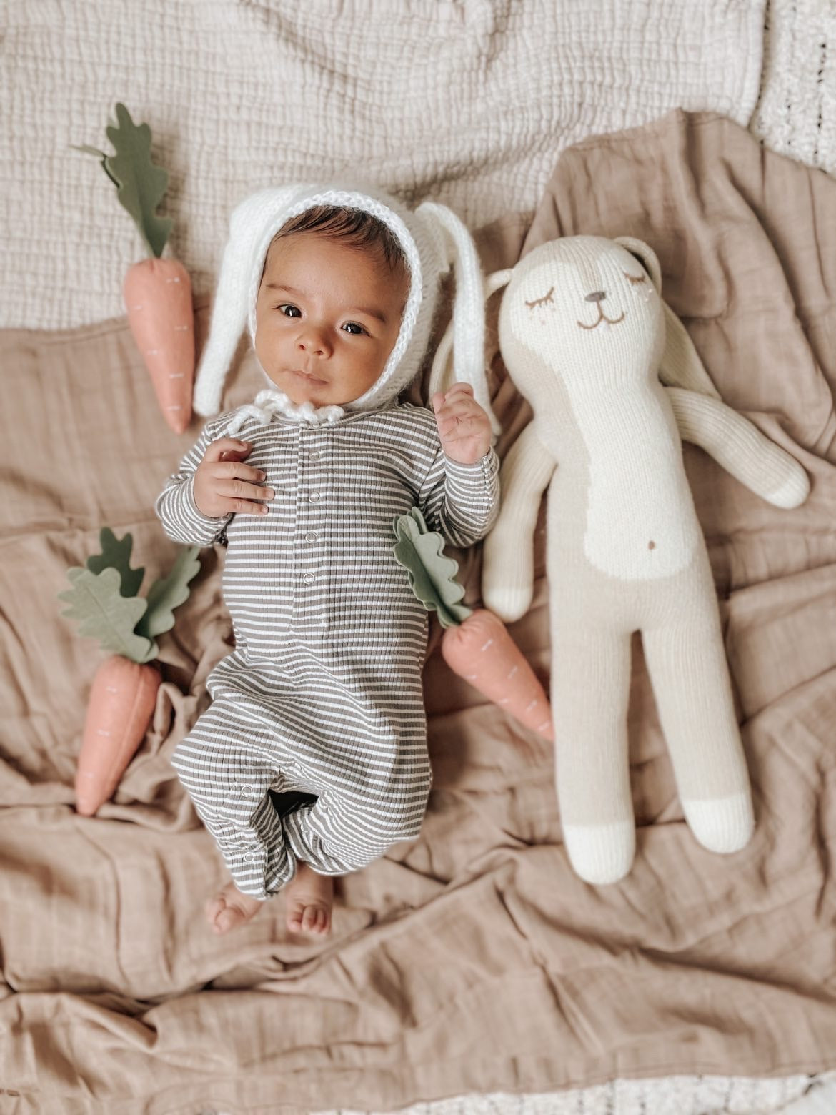Ali Oli Muslin Swaddle Blanket Taupe