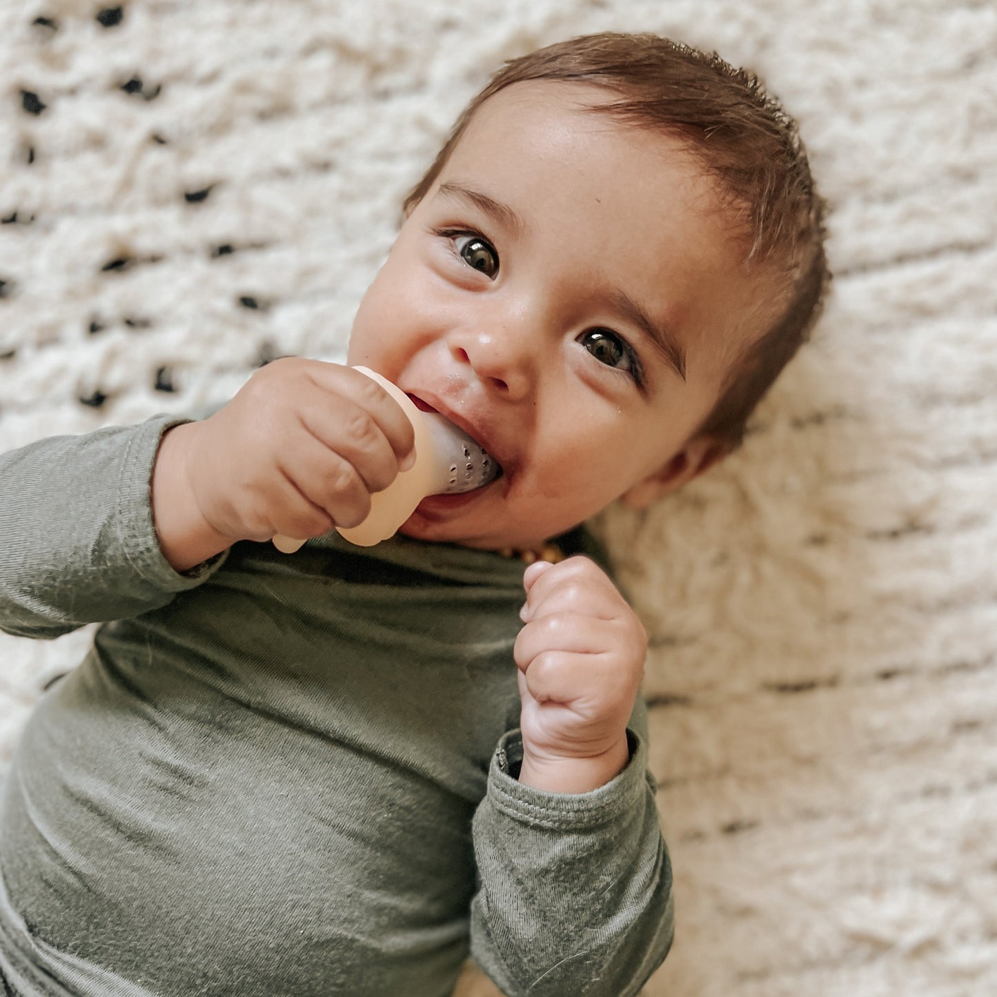 Food & Fruit Feeder Pacifier Set for Baby (Oat & Coco)
