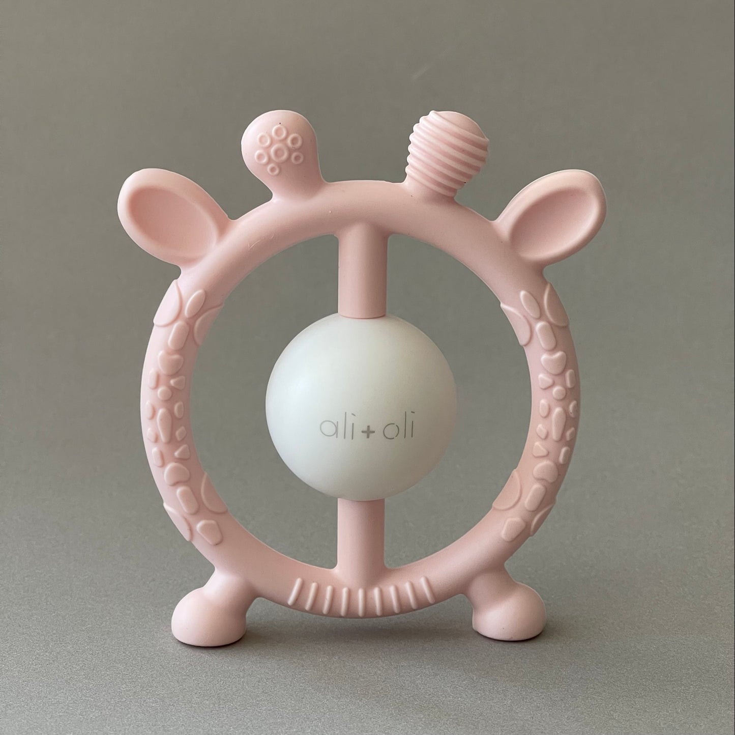 Ali+Oli Giraffe Teether and Rattle (Pink)