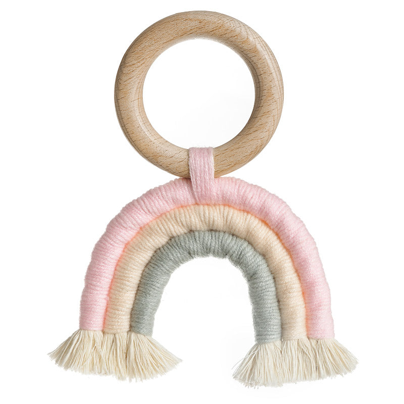 Mini-Macramé Rainbow Teething Toy for Baby (Cotton)