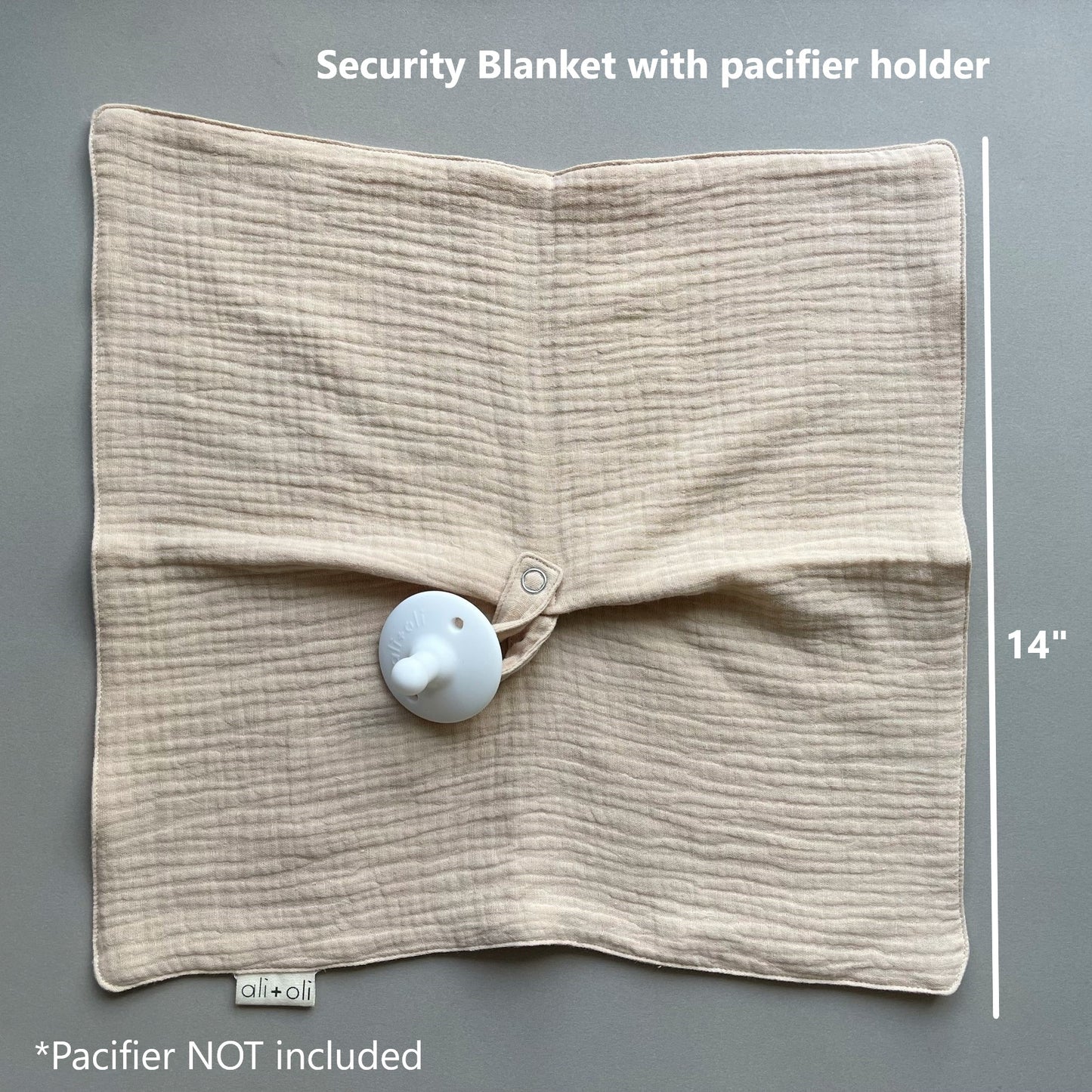 Ali+Oli Pacifier Blanket Holder (Powder Rose)