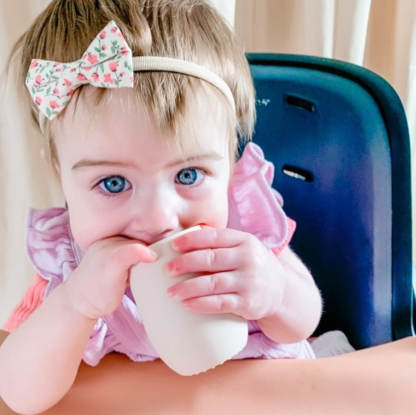 Bunny Face Silicone Open Cup for Baby & Toddler (Misty Blush)
