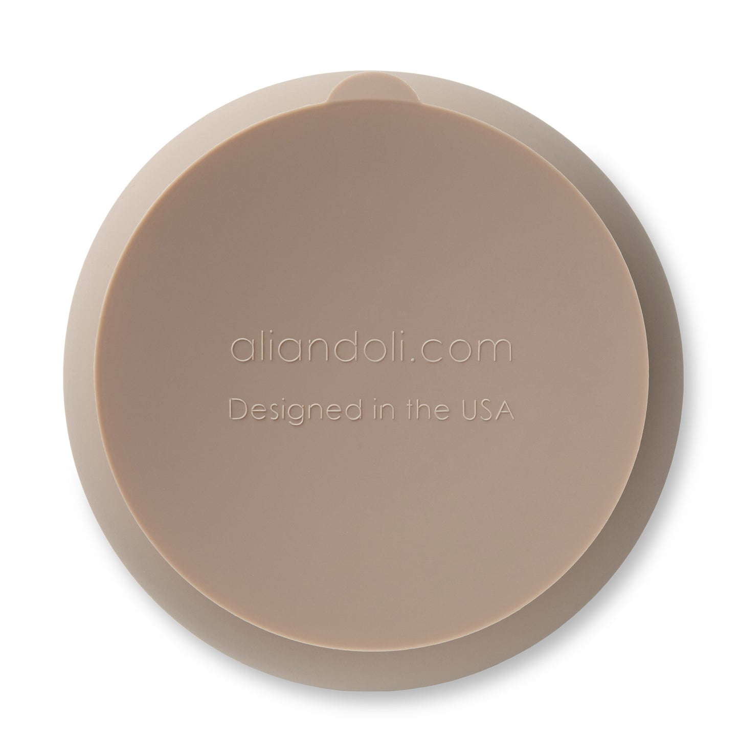 Ali + Oli - Juego de plato hondo y cuchara con succión de silicona  (Rosa)