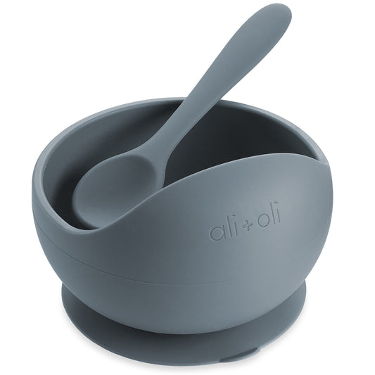 Ali+Oli Suction Bowl & Spoon Set (Iron)